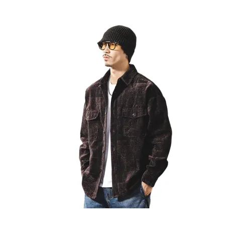 JIELEINUO Кофе Мужские Рубашки