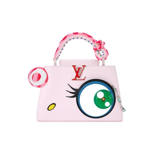 LOUIS VUITTON Takashi Murakami Коллаборация Capucines Логотип Одно плечо Сумка Средний Женский Розовый