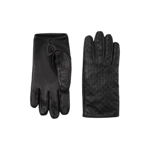 GUCCI Кожа Перчатки Мужские Черные