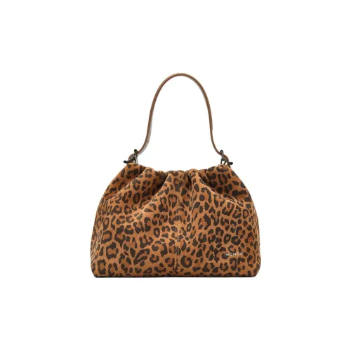 HONGU Коровья кожа Одно плечо Сумка Стандартная Женская с леопардовым принтом