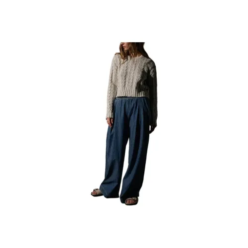 JAMES PERSE Хлопок Linen Chunky CABLE KNIT Sweater Women's