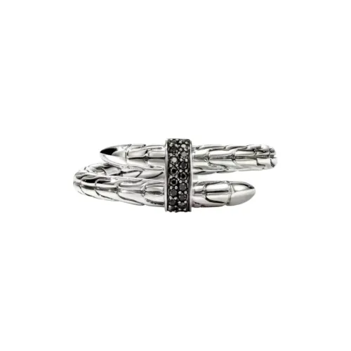 JOHN HARDY Переработанное Серебряное Кольца Унисекс Черный