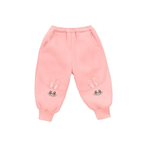 RHOBESAM Mingbao Trend Child Вышивка Ухо Утепленные брюки Розовый Дошкольные Тренировочные брюки