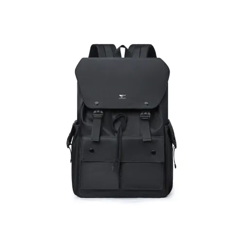 SEPTWOLVES Ткань Рюкзак Стандартный Мужской Черный