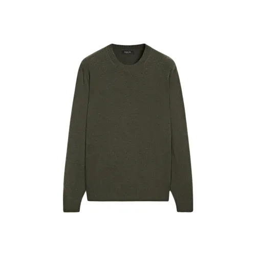 Massimo Dutti Хаки Зеленый Мужской Трикотаж