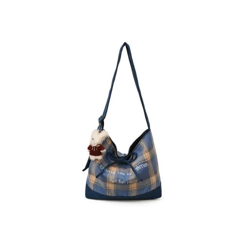 AUNG ПУ (полиуретан) Сумка через плечо Стандартная Синий Клетка Бордовый Клетка Коричневый Клетка Желтый Клетка