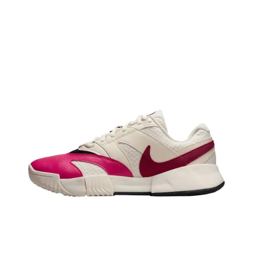 nike Court Lite 4 Устойчивые к истиранию Дышащие Поддерживающие Низкие Кроссовки для тенниса Женские Белые Красные