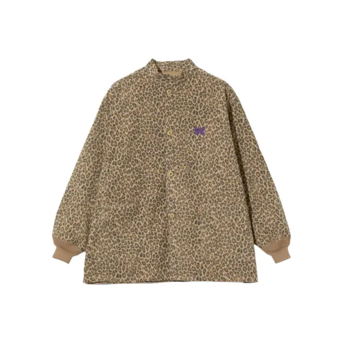 Needles FW25 Army Рубашка Брушированный Сатин Рубашка Унисекс