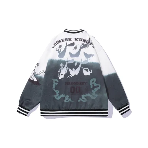 FireMonkey Бейсбольная куртка Унисекс Белый Серый