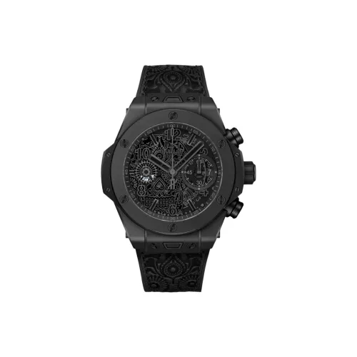 HUBLOT Big Bang Автоматический Механический Часы Мужские 42 мм Черный Циферблат Керамика Корпус Часы Кожаный Ремешок из Коровьей Кожи