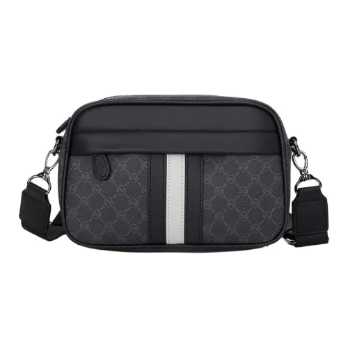 KONADCT ПУ (полиуретан) Сумка через плечо Стандартная Мужская Черная