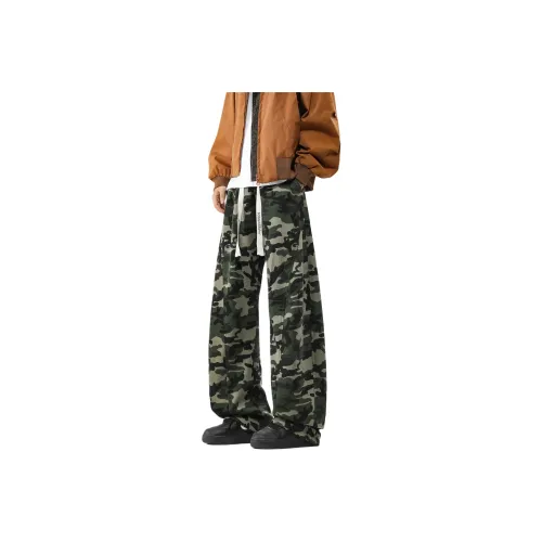 SONGXIER Зеленый камуфляж Унисекс Повседневные штаны