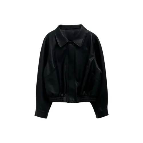 MIMIZI Черная кожа куртка не рекомендуется для стирки в машине промытый женские кожаные куртки