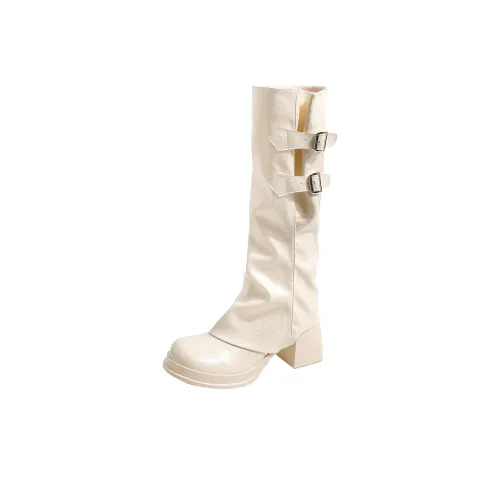 Zubumei Женские высокие сапоги на каблуке 7 см