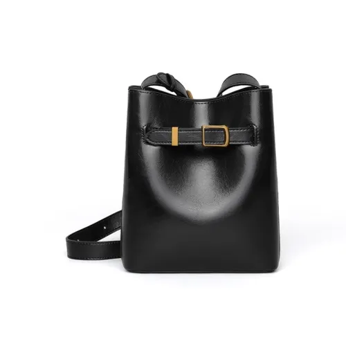 OUBOTE Сумка через плечо из коровьей кожи женская черная