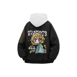 Black Jacket (В комплекте с высококачественным тяжелым белым и серым свитшотом Фотиния)