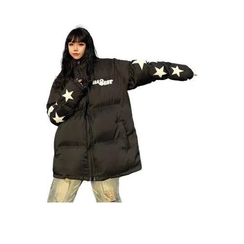 GUOZHEN Черный Женский пуховик