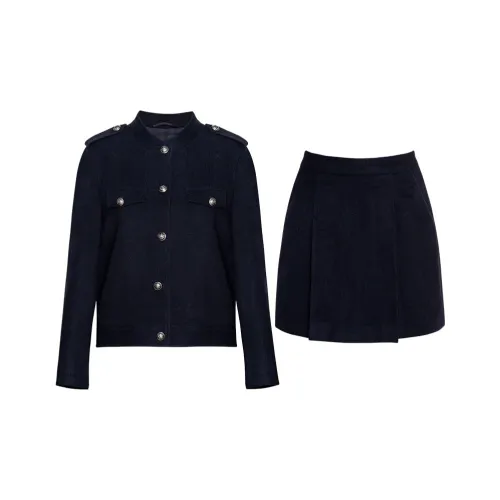 ROEYSHOUSE Темно-синий женский комплект с юбкой