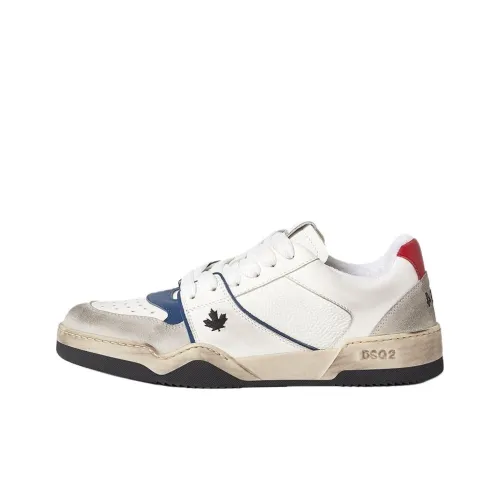 DSQUARED 2 Spiker Low Skateboard Кроссовки Мужские Белые