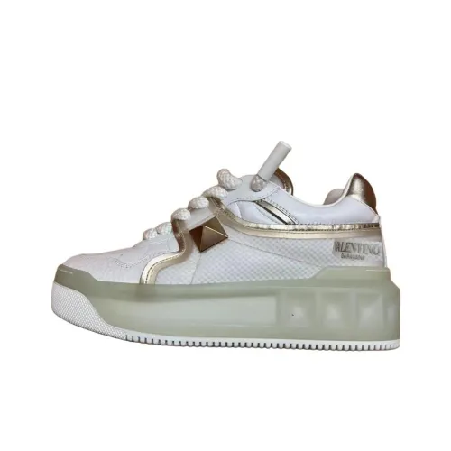 Valentino One Stud Низкий Топ Повседневная Обувь Женская Белая