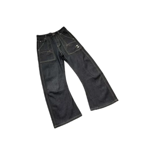 CAT'S PAW Черный Унисекс Джинсы