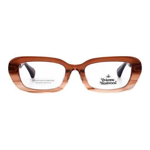 Vivienne Westwood Прямоугольные Оправы для Очков Унисекс Коричнево-Розовые