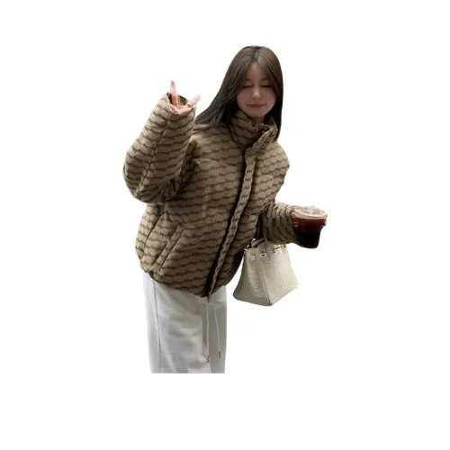 GUOZHEN Коричневый Женский Пуховик