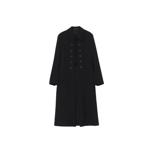 Yohji Yamamoto Pour Homme FW25 Шерсть Gabardine Napoleon Длинный Куртка Куртки и Пальто Мужской