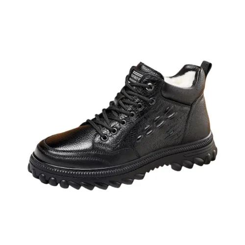 Frank Mully Сноубутсы Черный флис с подкладкой Мужской