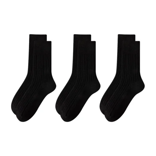 MADALLO [3 упаковки] 3 черные мужские носки MID до икры