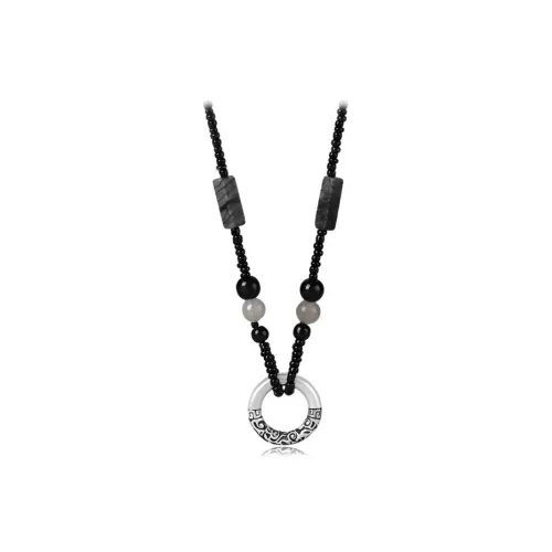 CUIRUYA Цветное глазурное нефритовое ожерелье унисекс