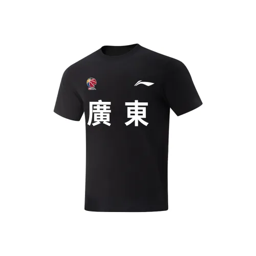 Подкладка Короткий рукав Т-рубашка Унисекс Черный