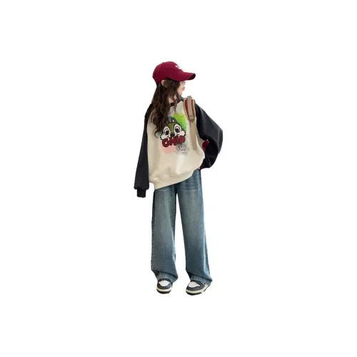 ZHIO Изображение Цвет Топ+Джинсы Школьный возраст Повседневная Спортивная Одежда