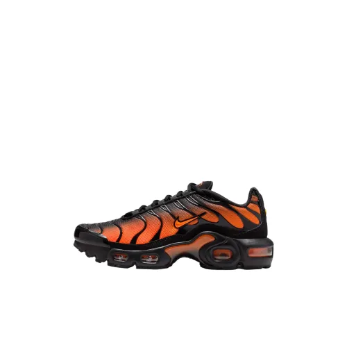Nike Air Max Plus Амортизация Kids Lifestyle Shoes Черный Черный Total Апельсин Унисекс