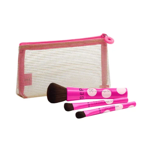 Sephora To Go Essential Кисточки для макияжа Makeup Brush Набор Портативный Контуринг Четырехкомпонентный Набор