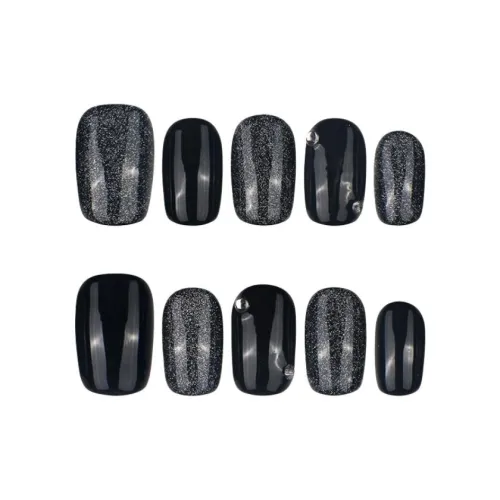 PURUITI Enchanted Starry Sky Collection Ручная работа Искусственный Ногтик Короткий LADDER Готический Однотонный