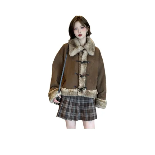 MUCCHIC Бархат Feel Пальто Женское