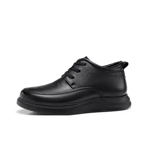 Strongman 3515 Повседневные кожаные туфли Мужские Черные
