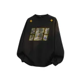 Черный улучшенный свитшот из утиного пуха