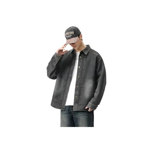 MR.MUDI Черный Унисекс Джинсовые куртки