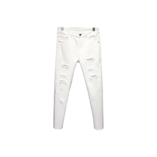 YONGYAN Белый Мужской Джинсы