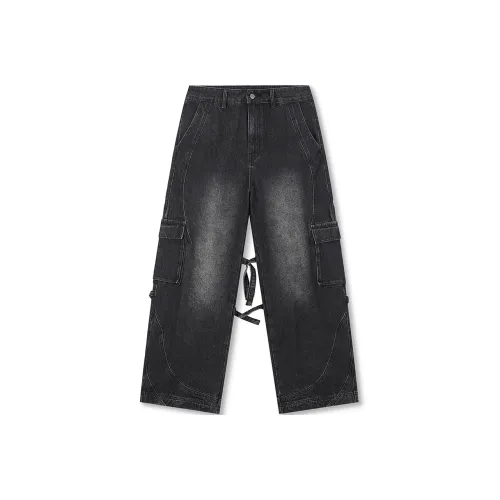 BONELESS Cut Carbon Black Unisex Jeans