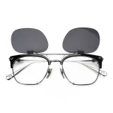 Черный металл + с флип-кнопкой накладные линзы