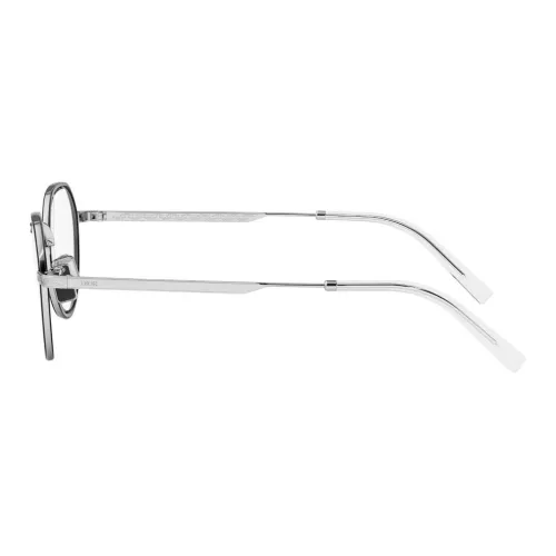 DIOR Круглые Оправы для Очков Унисекс Черный Серебряный