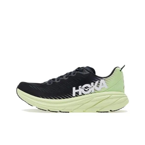 HOKA ONE ONE Rincon 3 Устойчивый к истиранию Противоскользящий Низкий Топ Беговые кроссовки Мужские Черный Желтый