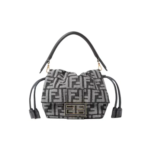 FENDI Baguette Полиэстер Сумка Маленькая Женская Синяя