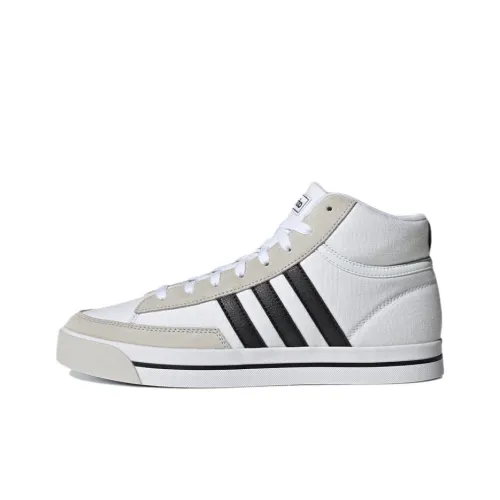 Adidas Neo RETROVULC MID Устойчивый к истиранию Топ Винтажные баскетбольные кроссовки Мужские Белый Серый