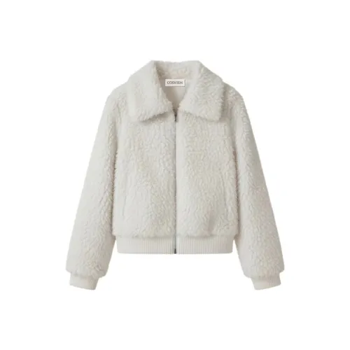 CDAYU Теплый Белый Женский Бархатный Куртка