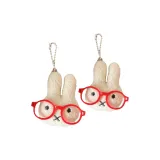 Красный стеклянный брелок Миффи [2 упаковки]