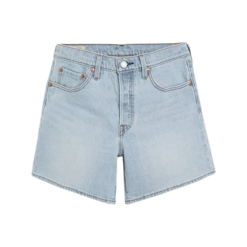 Levis Светло-Синие Женские Джинсовые Шорты